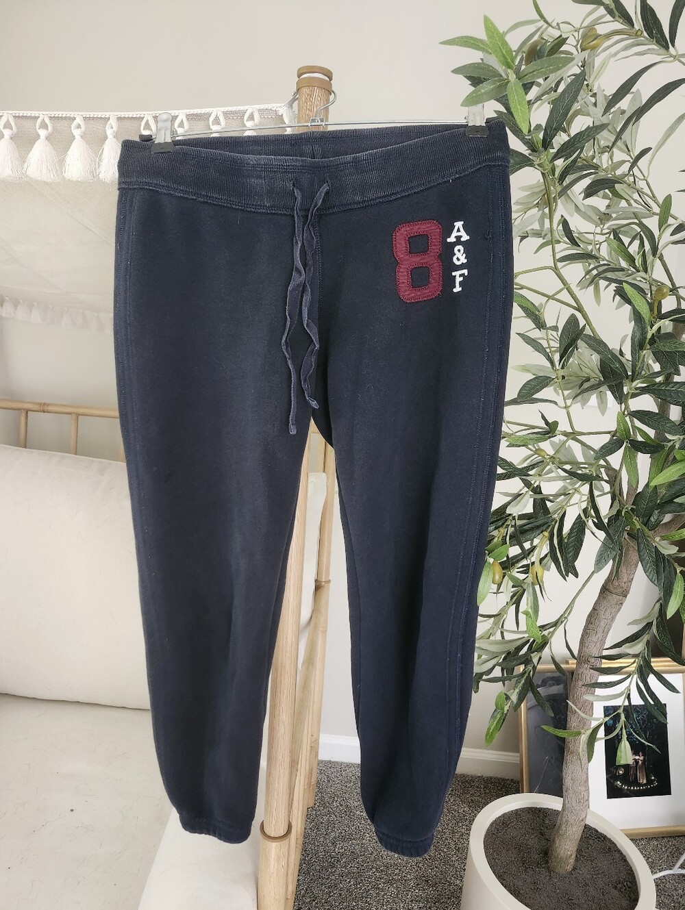 Abercrombie & Fitch Navy Blue Drawstring Sweatpants XS
